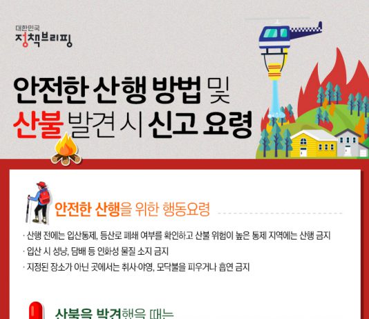 안전한 산행 방법 및 산불 발견 시 신고 요령